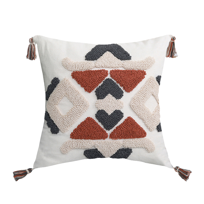 Boho Moroccan Tuft Sofa Cushion Cover