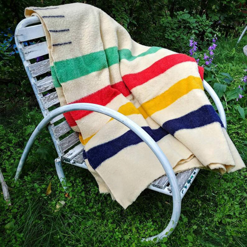 Throw Blanket Bohemian Bed Spread Super Soft with Stripe Pattern Wool Blanket That Warmed And Won The North 