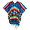 Authentic Mexican Serape Poncho Costume - Cinco De Mayo Mexican Fiesta Ponchos for Adults And Kids