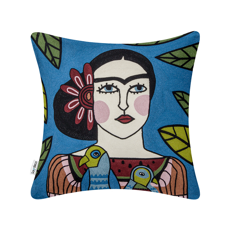 Portrait Art Embroidery Cushion Covers